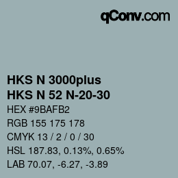 Farbcode: HKS N 3000plus - HKS N 52 N-20-30 | qconv.com