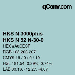 Color code: HKS N 3000plus - HKS N 52 N-30-0 | qconv.com