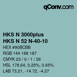 カラーコード: HKS N 3000plus - HKS N 52 N-40-10 | qconv.com