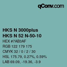 カラーコード: HKS N 3000plus - HKS N 52 N-50-10 | qconv.com