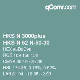 Color code: HKS N 3000plus - HKS N 52 N-50-30 | qconv.com