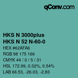 カラーコード: HKS N 3000plus - HKS N 52 N-60-0 | qconv.com
