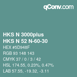 カラーコード: HKS N 3000plus - HKS N 52 N-60-30 | qconv.com