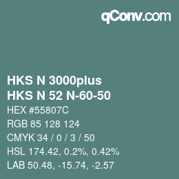 Color code: HKS N 3000plus - HKS N 52 N-60-50 | qconv.com