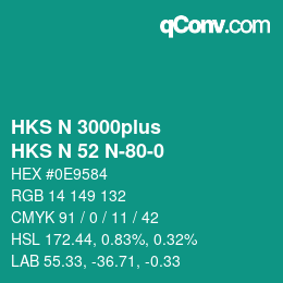 颜色代码: HKS N 3000plus - HKS N 52 N-80-0 | qconv.com