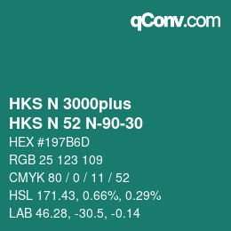 Color code: HKS N 3000plus - HKS N 52 N-90-30 | qconv.com