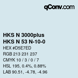 Farbcode: HKS N 3000plus - HKS N 53 N-10-0 | qconv.com