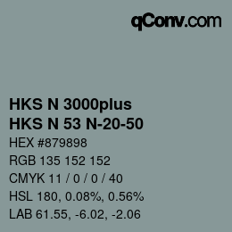 Color code: HKS N 3000plus - HKS N 53 N-20-50 | qconv.com