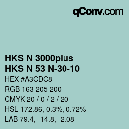 カラーコード: HKS N 3000plus - HKS N 53 N-30-10 | qconv.com