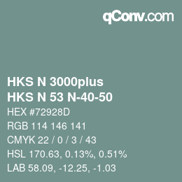 Color code: HKS N 3000plus - HKS N 53 N-40-50 | qconv.com