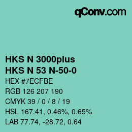 Farbcode: HKS N 3000plus - HKS N 53 N-50-0 | qconv.com