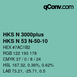 Color code: HKS N 3000plus - HKS N 53 N-50-10 | qconv.com