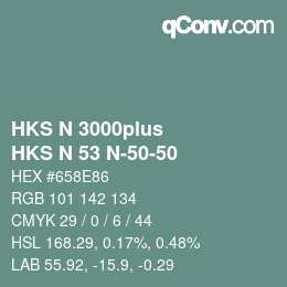 Farbcode: HKS N 3000plus - HKS N 53 N-50-50 | qconv.com