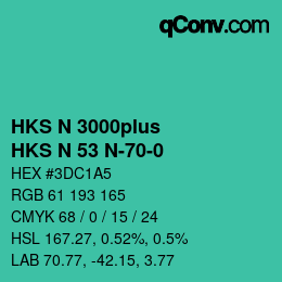 カラーコード: HKS N 3000plus - HKS N 53 N-70-0 | qconv.com