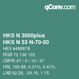 Color code: HKS N 3000plus - HKS N 53 N-70-50 | qconv.com