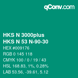 Farbcode: HKS N 3000plus - HKS N 53 N-90-30 | qconv.com