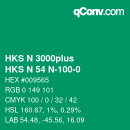 Farbcode: HKS N 3000plus - HKS N 54 N-100-0 | qconv.com