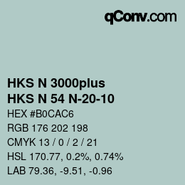 Farbcode: HKS N 3000plus - HKS N 54 N-20-10 | qconv.com