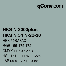 カラーコード: HKS N 3000plus - HKS N 54 N-20-30 | qconv.com