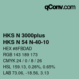 Código de color: HKS N 3000plus - HKS N 54 N-40-10 | qconv.com