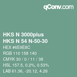 Color code: HKS N 3000plus - HKS N 54 N-50-30 | qconv.com