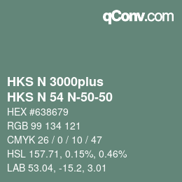 カラーコード: HKS N 3000plus - HKS N 54 N-50-50 | qconv.com