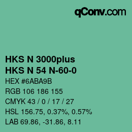 Color code: HKS N 3000plus - HKS N 54 N-60-0 | qconv.com