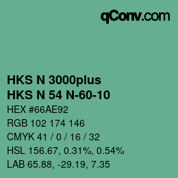 カラーコード: HKS N 3000plus - HKS N 54 N-60-10 | qconv.com