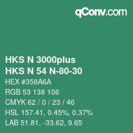 カラーコード: HKS N 3000plus - HKS N 54 N-80-30 | qconv.com