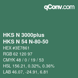 カラーコード: HKS N 3000plus - HKS N 54 N-80-50 | qconv.com