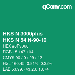 Código de color: HKS N 3000plus - HKS N 54 N-90-10 | qconv.com