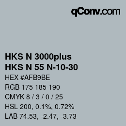 Farbcode: HKS N 3000plus - HKS N 55 N-10-30 | qconv.com