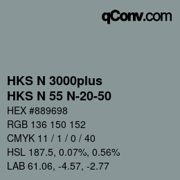 カラーコード: HKS N 3000plus - HKS N 55 N-20-50 | qconv.com