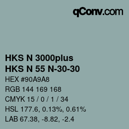 Color code: HKS N 3000plus - HKS N 55 N-30-30 | qconv.com