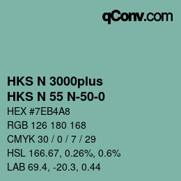 Farbcode: HKS N 3000plus - HKS N 55 N-50-0 | qconv.com
