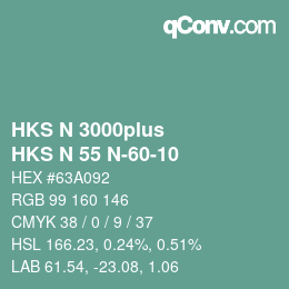 Color code: HKS N 3000plus - HKS N 55 N-60-10 | qconv.com