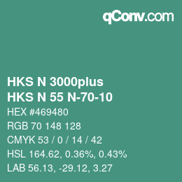 Code couleur: HKS N 3000plus - HKS N 55 N-70-10 | qconv.com