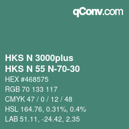 Farbcode: HKS N 3000plus - HKS N 55 N-70-30 | qconv.com
