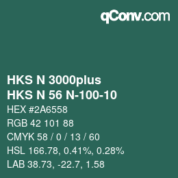 カラーコード: HKS N 3000plus - HKS N 56 N-100-10 | qconv.com