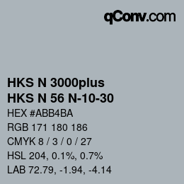 Código de color: HKS N 3000plus - HKS N 56 N-10-30 | qconv.com