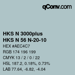 Farbcode: HKS N 3000plus - HKS N 56 N-20-10 | qconv.com