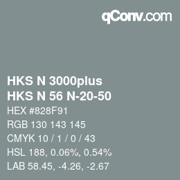 カラーコード: HKS N 3000plus - HKS N 56 N-20-50 | qconv.com