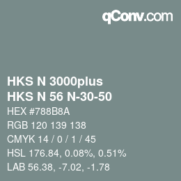 Farbcode: HKS N 3000plus - HKS N 56 N-30-50 | qconv.com