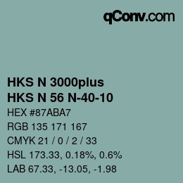 カラーコード: HKS N 3000plus - HKS N 56 N-40-10 | qconv.com