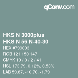 Código de color: HKS N 3000plus - HKS N 56 N-40-30 | qconv.com