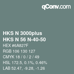 Code couleur: HKS N 3000plus - HKS N 56 N-40-50 | qconv.com