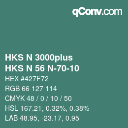 カラーコード: HKS N 3000plus - HKS N 56 N-70-10 | qconv.com