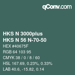 Code couleur: HKS N 3000plus - HKS N 56 N-70-50 | qconv.com