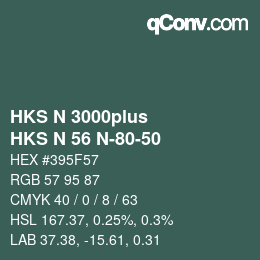 颜色代码: HKS N 3000plus - HKS N 56 N-80-50 | qconv.com