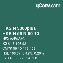 カラーコード: HKS N 3000plus - HKS N 56 N-90-10 | qconv.com